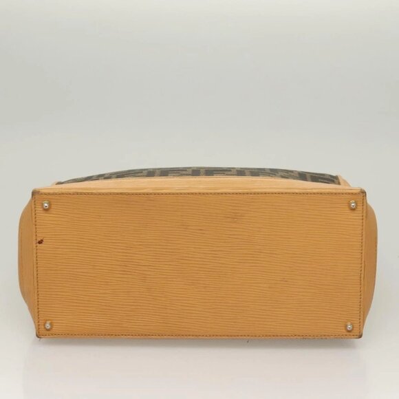 FENDI Zucca Canvas Hand Bag 2way Brown Black Auth bs27918 - Picture 7 of 16